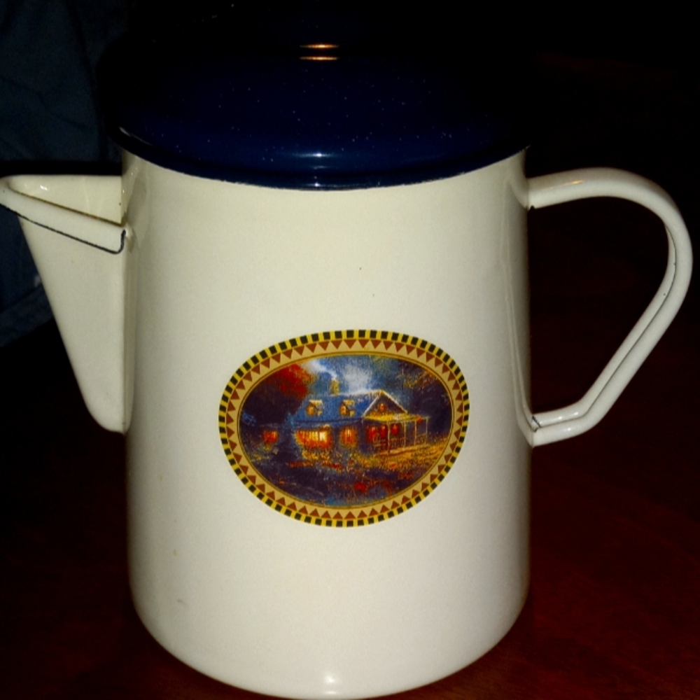 Thomas Kincade "the end of the perfect day" Vintage Kettle